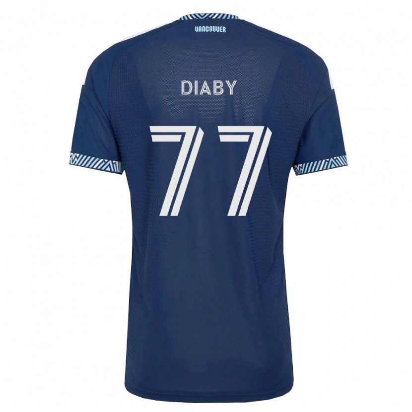 Danxen Hombre Camiseta Yadaly Diaby #77 Azul Profundo Blanco 2ª Equipación 2026/27 La Camisa México