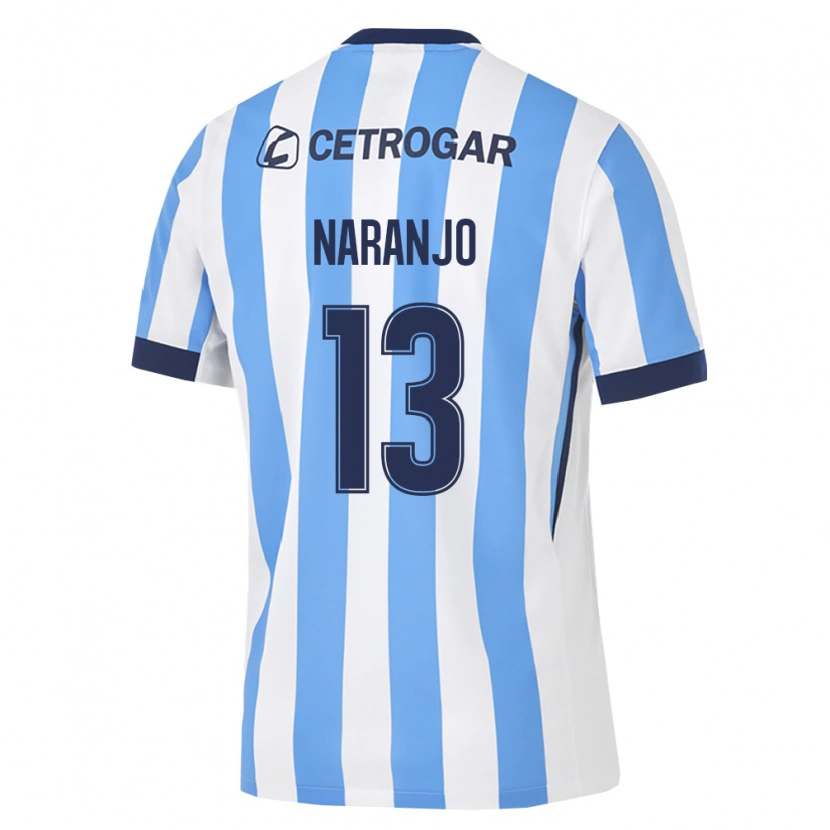 Danxen Mujer Camiseta Luciano Naranjo #13 Azul Claro Blanco Negro 1ª Equipación 2026/27 La Camisa México