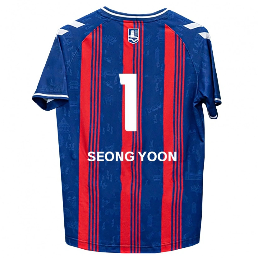 Danxen Mujer Camiseta Seong-Yoon Kim #1 Azul Rojo Blanco 1ª Equipación 2026/27 La Camisa México