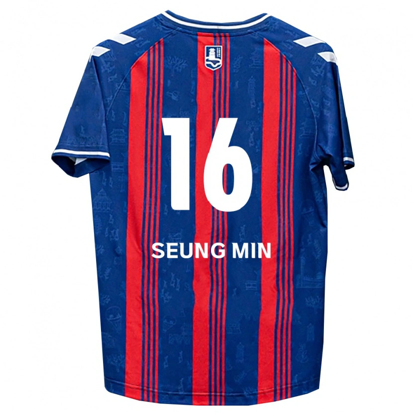 Danxen Mujer Camiseta Seung-Min Hwang #16 Azul Rojo Blanco 1ª Equipación 2026/27 La Camisa México