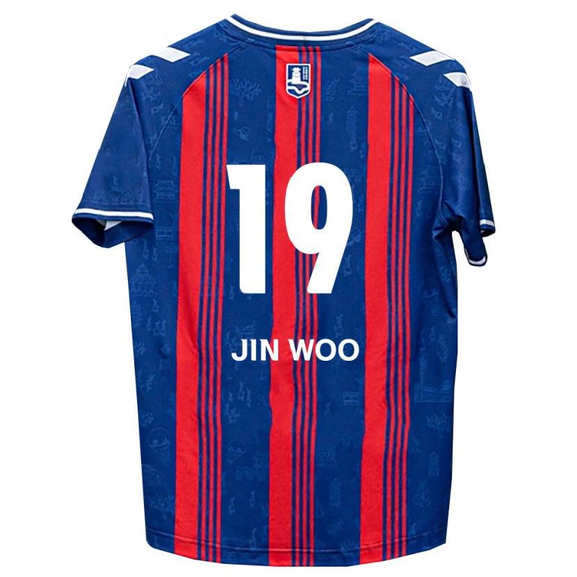 Danxen Mujer Camiseta Jin-Woo Lee #19 Azul Rojo Blanco 1ª Equipación 2026/27 La Camisa México
