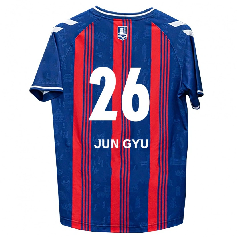 Danxen Mujer Camiseta Jun-Gyu Ahn #26 Azul Rojo Blanco 1ª Equipación 2026/27 La Camisa México