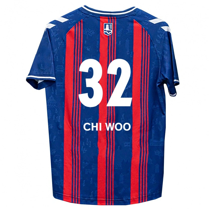 Danxen Mujer Camiseta Chi-Woo An #32 Azul Rojo Blanco 1ª Equipación 2026/27 La Camisa México