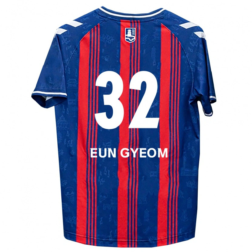 Danxen Mujer Camiseta Eun-Gyeom Kim #32 Azul Rojo Blanco 1ª Equipación 2026/27 La Camisa México