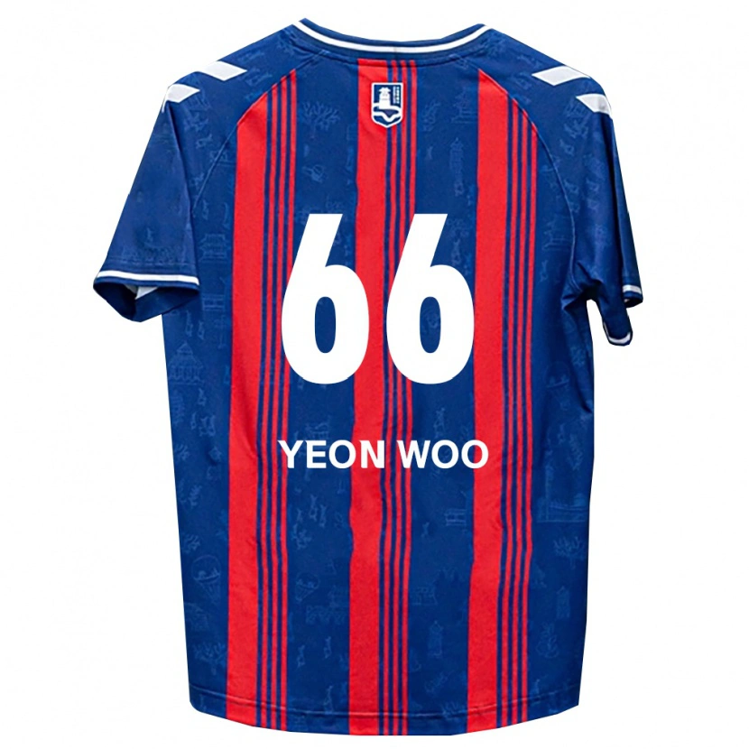 Danxen Mujer Camiseta Yeon-Woo Jang #66 Azul Rojo Blanco 1ª Equipación 2026/27 La Camisa México