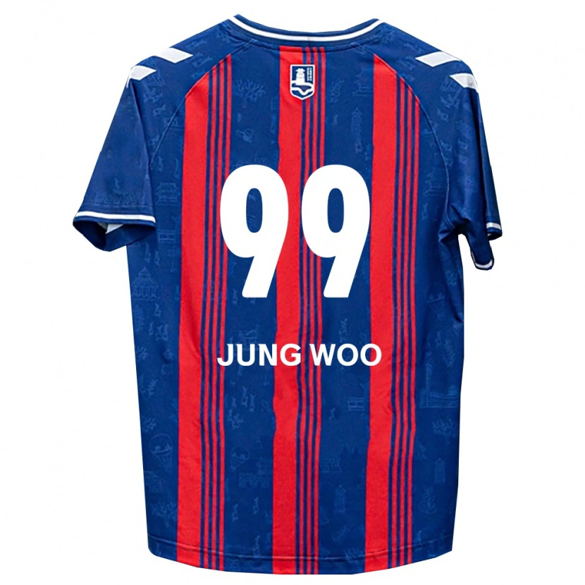 Danxen Mujer Camiseta Jung-Woo Ha #99 Azul Rojo Blanco 1ª Equipación 2026/27 La Camisa México