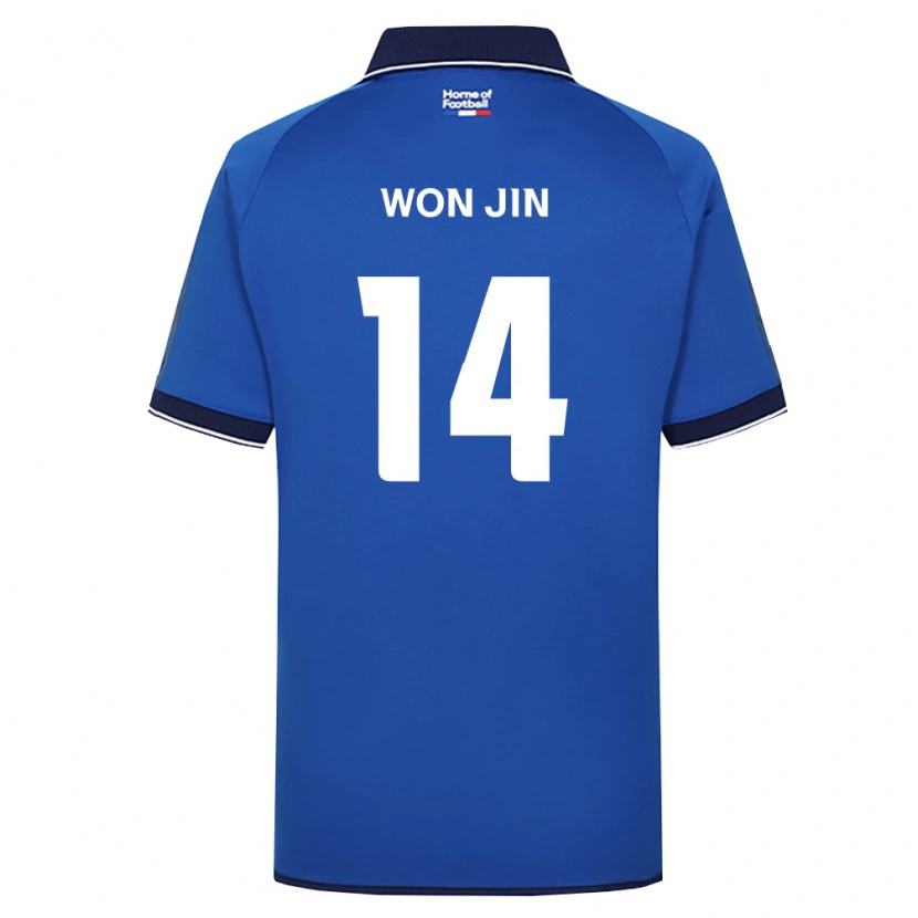 Danxen Mujer Camiseta Won-Jin Hong #14 Azul Real Blanco Rojo 1ª Equipación 2026/27 La Camisa México