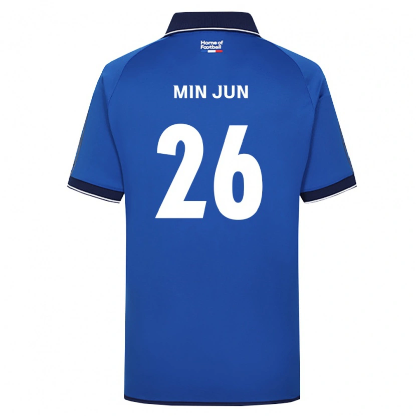 Danxen Mujer Camiseta Min-Jun Kim #26 Azul Real Blanco Rojo 1ª Equipación 2026/27 La Camisa México