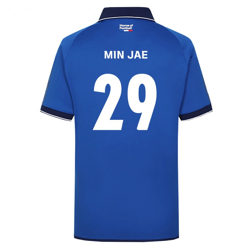 Danxen Mujer Camiseta Min-Jae Kim #29 Azul Real Blanco Rojo 1ª Equipación 2026/27 La Camisa México