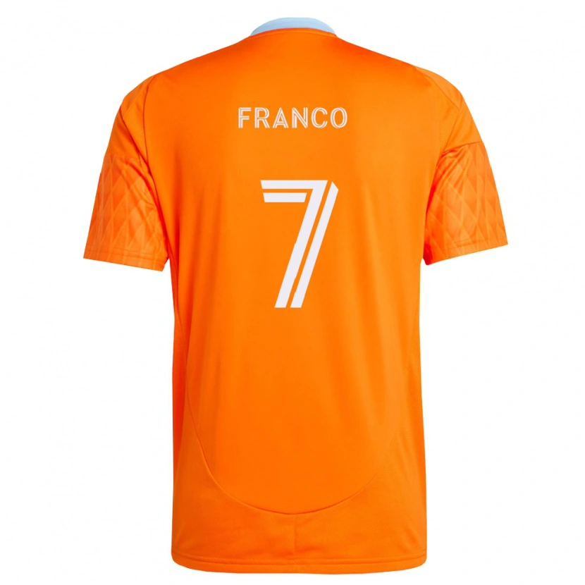 Danxen Mujer Camiseta Iván Franco #7 Naranja Blanco 1ª Equipación 2026/27 La Camisa México
