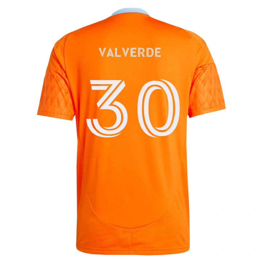 Danxen Mujer Camiseta Jefferson Valverde #30 Naranja Blanco 1ª Equipación 2026/27 La Camisa México