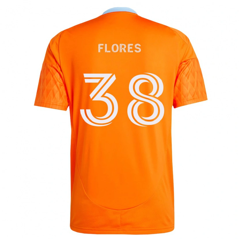 Danxen Mujer Camiseta Omar Flores #38 Naranja Blanco 1ª Equipación 2026/27 La Camisa México