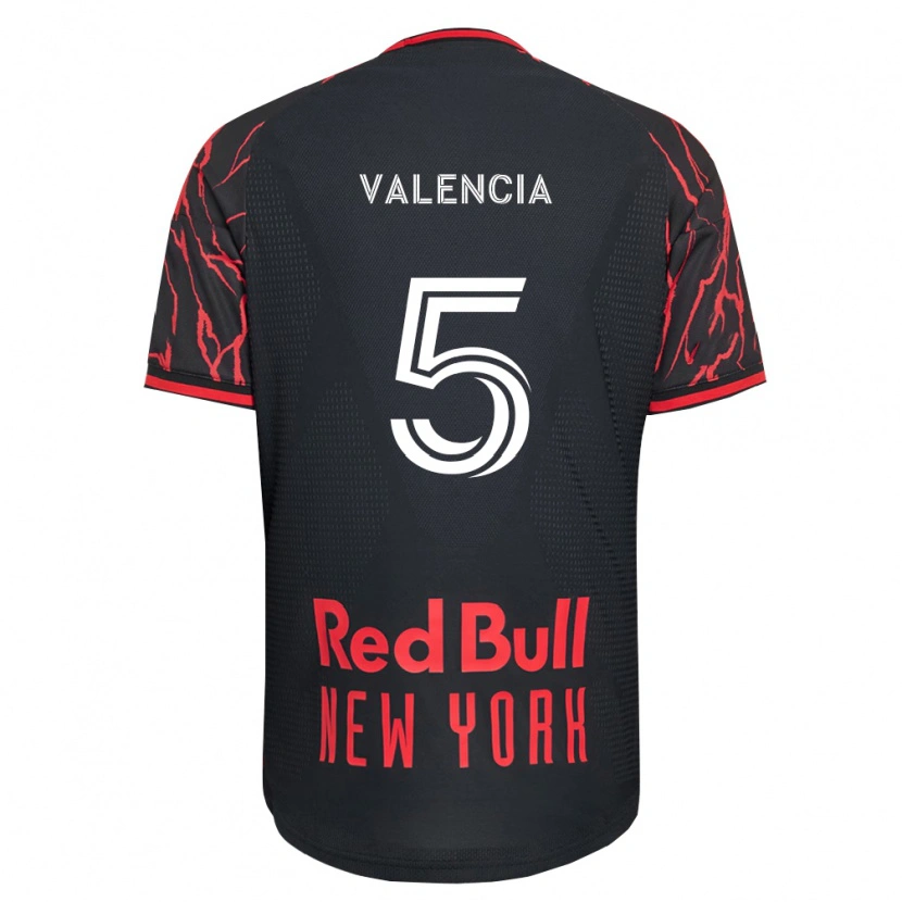 Danxen Mujer Camiseta Omar Valencia #5 Rojo Negro Blanco 1ª Equipación 2026/27 La Camisa México
