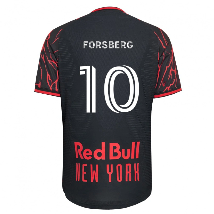 Danxen Mujer Camiseta Emil Forsberg #10 Rojo Negro Blanco 1ª Equipación 2026/27 La Camisa México