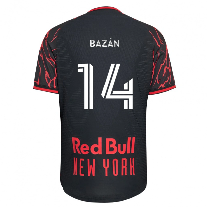 Danxen Mujer Camiseta Julián Bazán #14 Rojo Negro Blanco 1ª Equipación 2026/27 La Camisa México