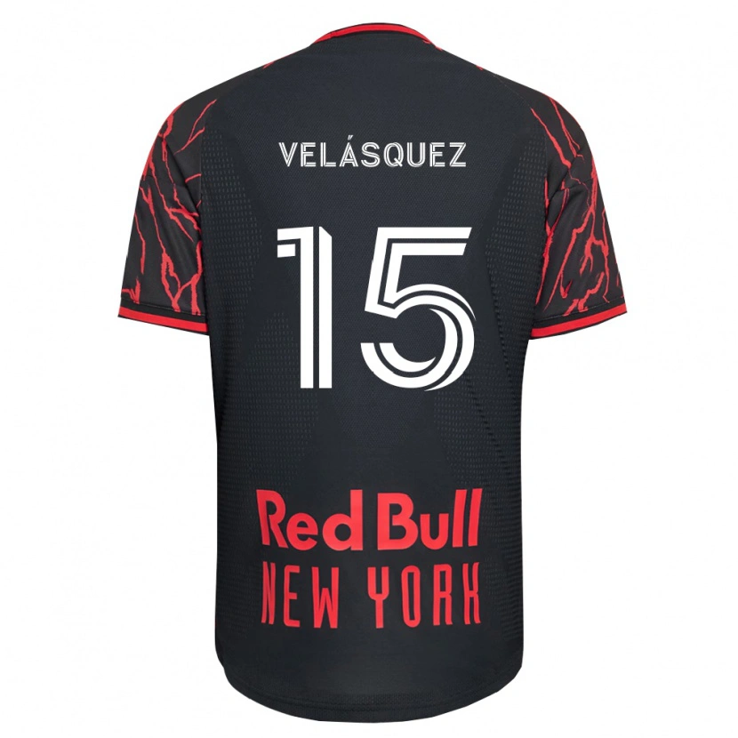 Danxen Mujer Camiseta Eric Velásquez #15 Rojo Negro Blanco 1ª Equipación 2026/27 La Camisa México