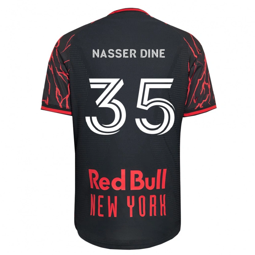 Danxen Mujer Camiseta Abdellahi Nasser Dine #35 Rojo Negro Blanco 1ª Equipación 2026/27 La Camisa México