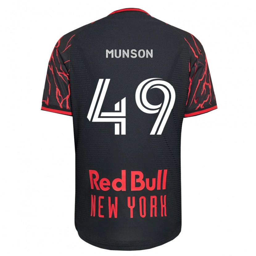 Danxen Mujer Camiseta Josh Munson #49 Rojo Negro Blanco 1ª Equipación 2026/27 La Camisa México