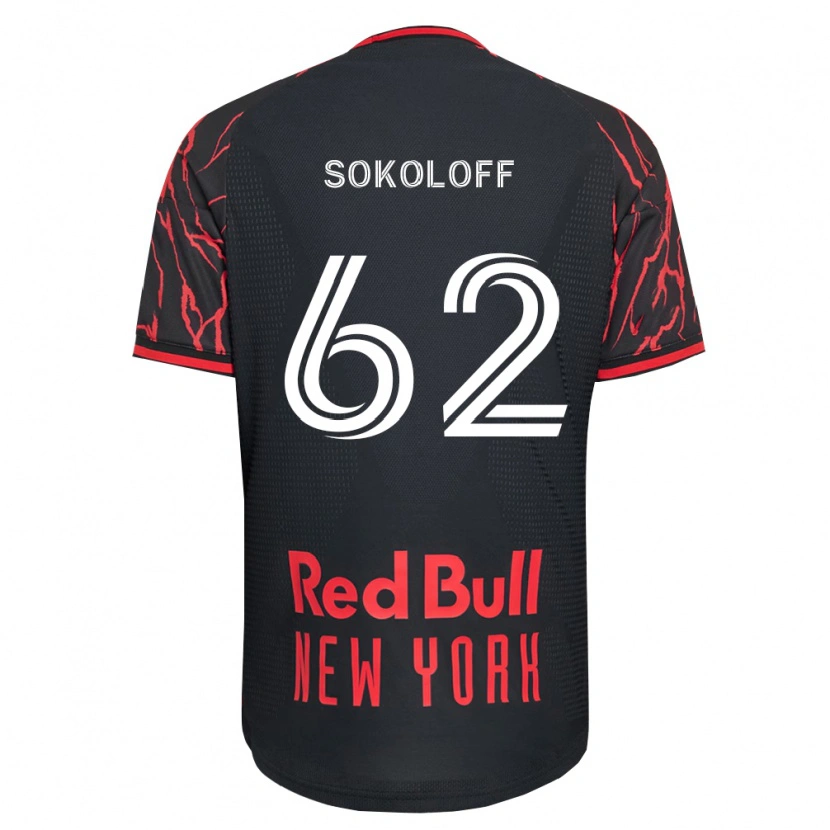 Danxen Mujer Camiseta Paul Sokoloff #62 Rojo Negro Blanco 1ª Equipación 2026/27 La Camisa México