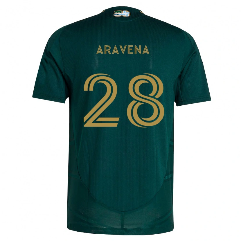 Danxen Mujer Camiseta Alexander Aravena #28 Verde Oscuro Marrón 1ª Equipación 2026/27 La Camisa México