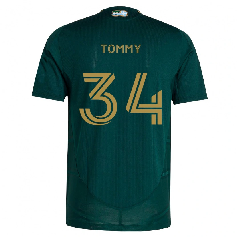 Danxen Mujer Camiseta Calem Tommy #34 Verde Oscuro Marrón 1ª Equipación 2026/27 La Camisa México