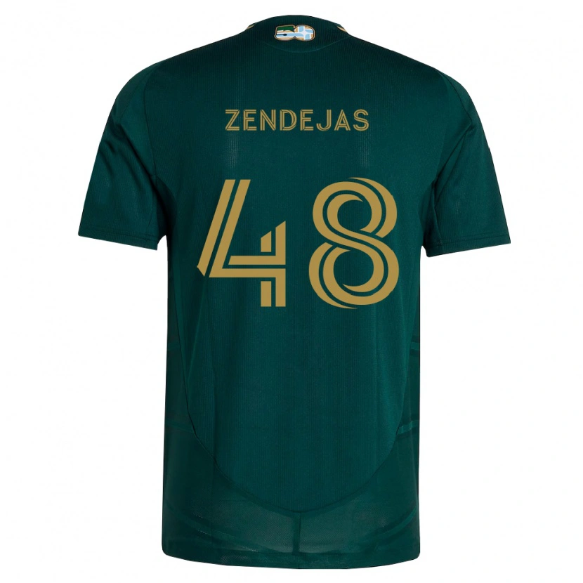 Danxen Mujer Camiseta Noah Zendejas #48 Verde Oscuro Marrón 1ª Equipación 2026/27 La Camisa México