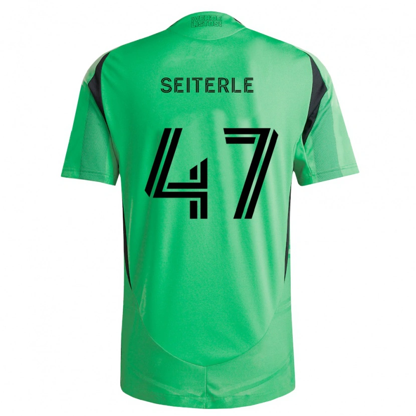 Danxen Mujer Camiseta Sebastian Seiterle #47 Verde Esmeralda Negro 1ª Equipación 2026/27 La Camisa México