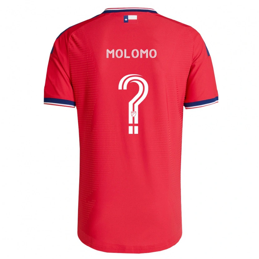 Danxen Mujer Camiseta Zach Molomo #0 Rojo Azul Blanco 1ª Equipación 2026/27 La Camisa México