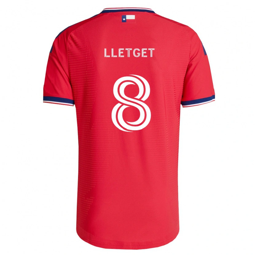 Danxen Mujer Camiseta Sebastian Lletget #8 Rojo Azul Blanco 1ª Equipación 2026/27 La Camisa México