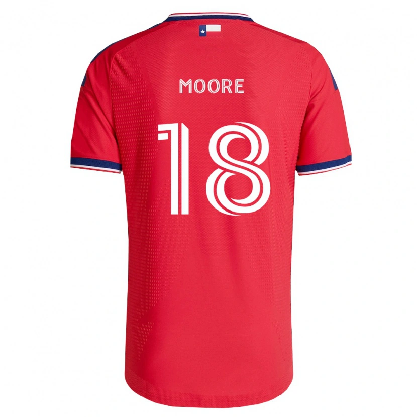 Danxen Mujer Camiseta Shaq Moore #18 Rojo Azul Blanco 1ª Equipación 2026/27 La Camisa México