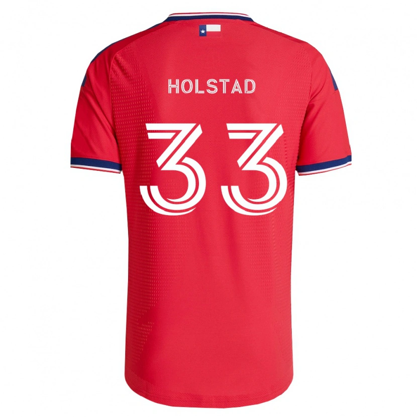 Danxen Mujer Camiseta Clay Holstad #33 Rojo Azul Blanco 1ª Equipación 2026/27 La Camisa México