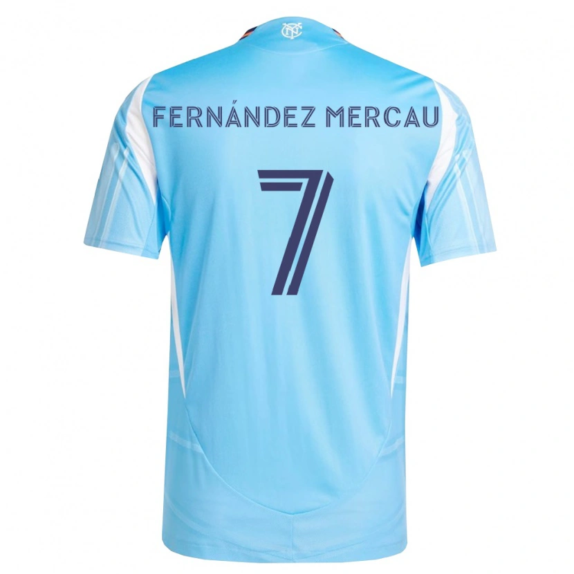 Danxen Mujer Camiseta Nicolás Fernández Mercau #7 Azul Cielo Blanco 1ª Equipación 2026/27 La Camisa México