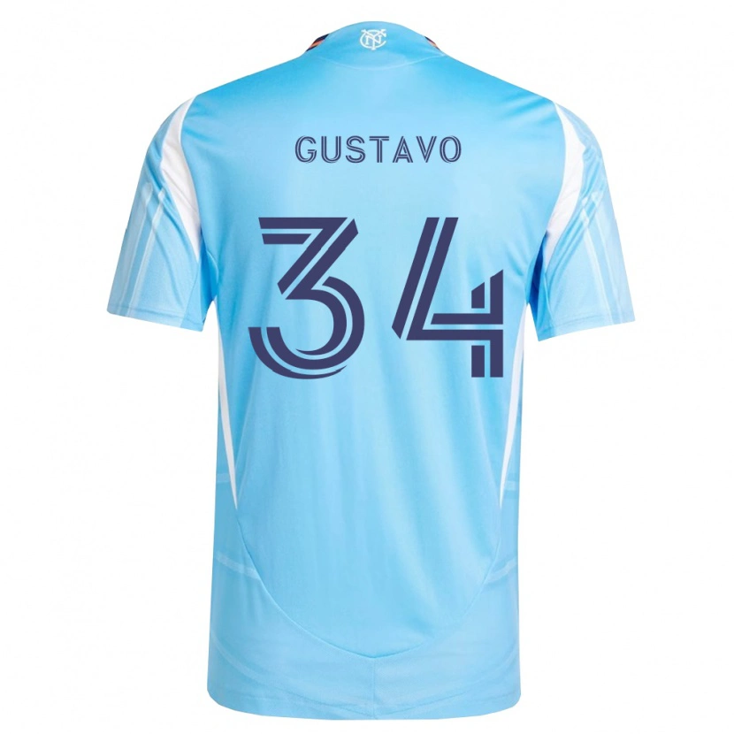 Danxen Mujer Camiseta Raul Gustavo #34 Azul Cielo Blanco 1ª Equipación 2026/27 La Camisa México