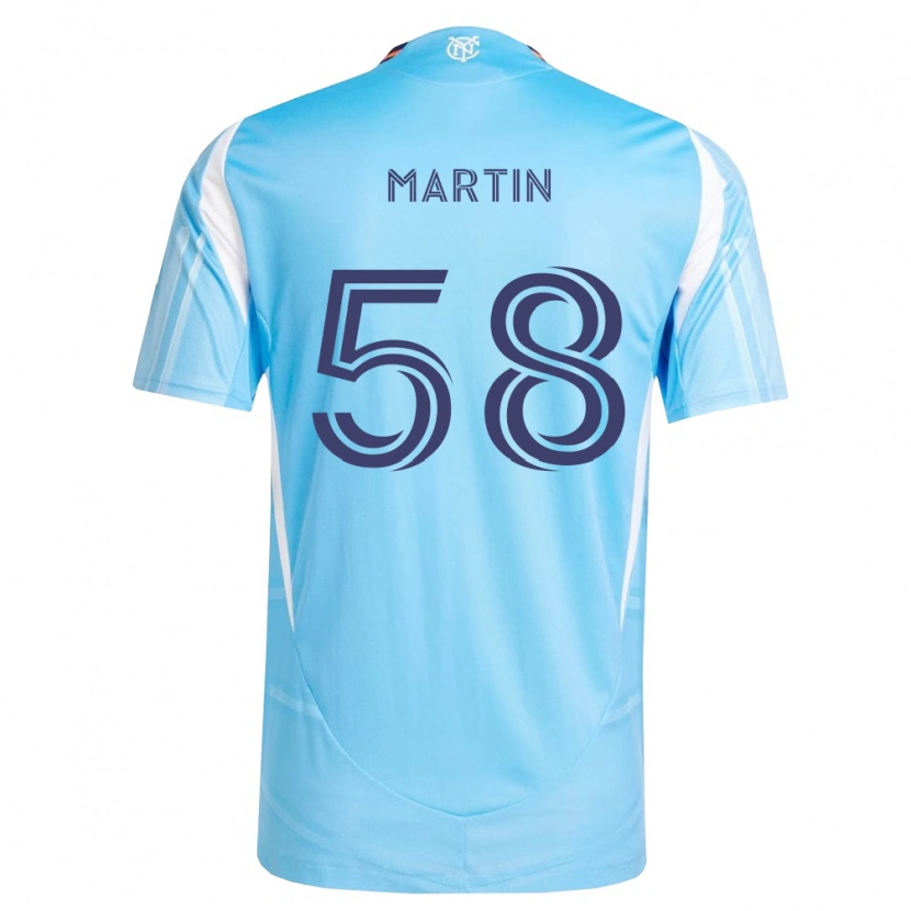 Danxen Mujer Camiseta Eóin Martin #58 Azul Cielo Blanco 1ª Equipación 2026/27 La Camisa México