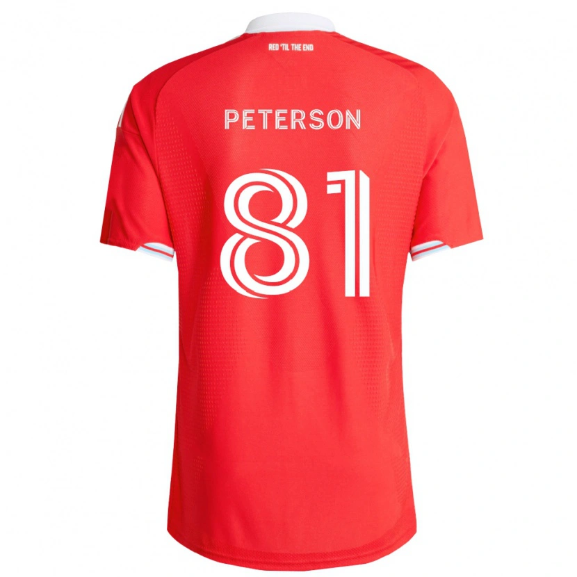Danxen Mujer Camiseta Lukas Peterson #81 Rojo Azul Profundo Blanco 1ª Equipación 2026/27 La Camisa México