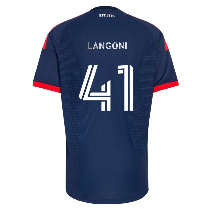 Danxen Mujer Camiseta Luca Langoni #41 Azul Real Rojo Blanco 1ª Equipación 2026/27 La Camisa México