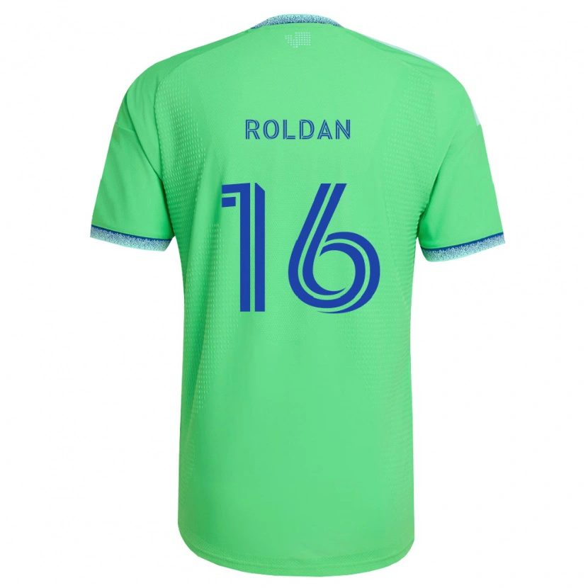 Danxen Mujer Camiseta Álex Roldán #16 Verde Azul Claro 1ª Equipación 2026/27 La Camisa México