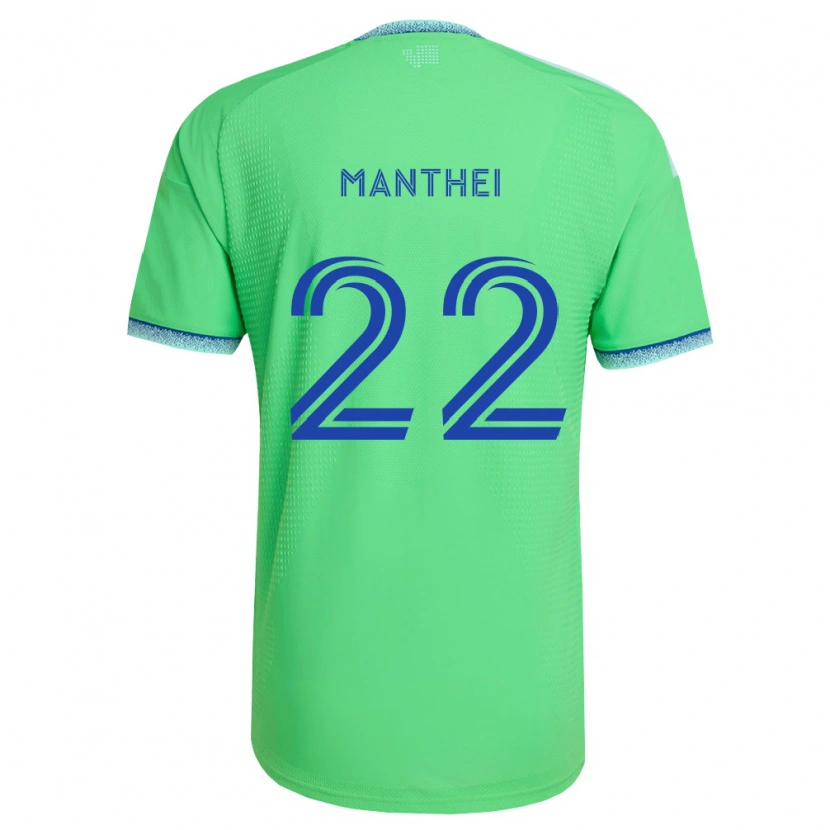 Danxen Mujer Camiseta Leahi Manthei #22 Verde Azul Claro 1ª Equipación 2026/27 La Camisa México