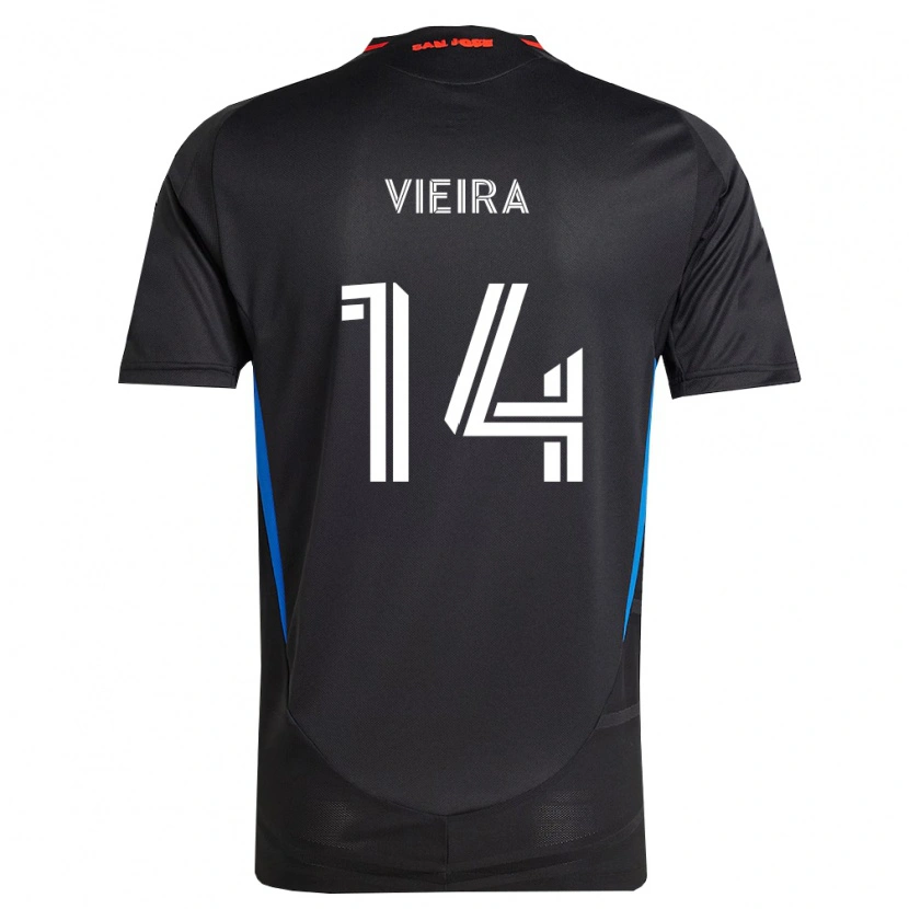 Danxen Mujer Camiseta Ronaldo Vieira #14 Azul Blanco Negro 1ª Equipación 2026/27 La Camisa México