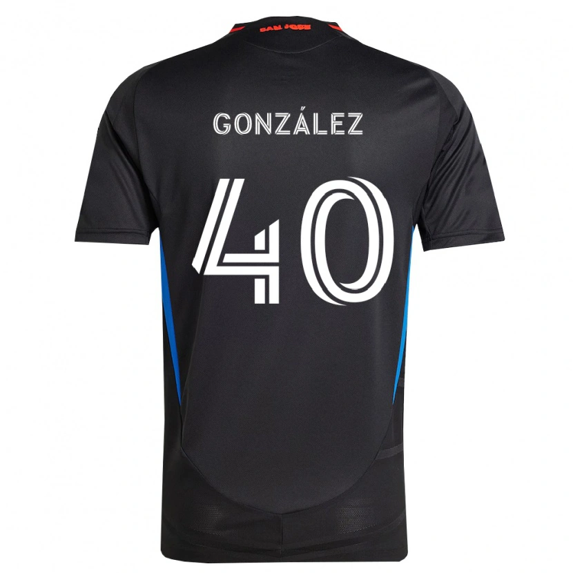 Danxen Mujer Camiseta Jonathan González #40 Azul Blanco Negro 1ª Equipación 2026/27 La Camisa México