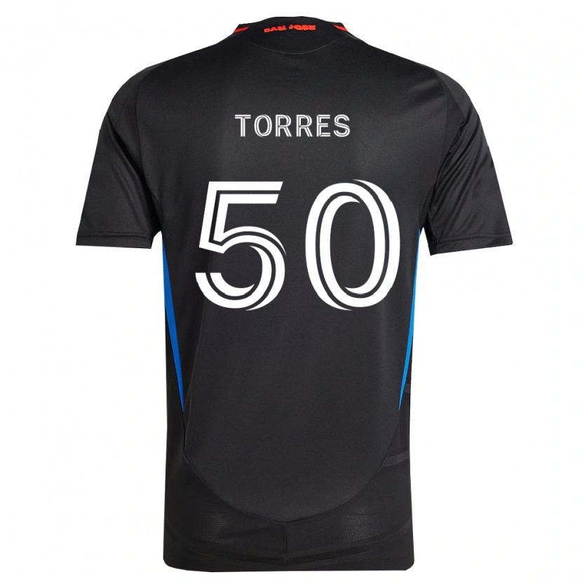 Danxen Mujer Camiseta Jorge Torres #50 Azul Blanco Negro 1ª Equipación 2026/27 La Camisa México