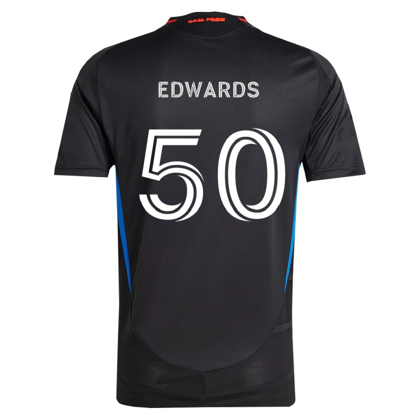 Danxen Mujer Camiseta Aaron Edwards #50 Azul Blanco Negro 1ª Equipación 2026/27 La Camisa México