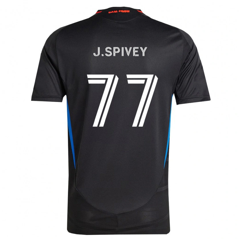 Danxen Mujer Camiseta Jermaine Spivey #77 Azul Blanco Negro 1ª Equipación 2026/27 La Camisa México