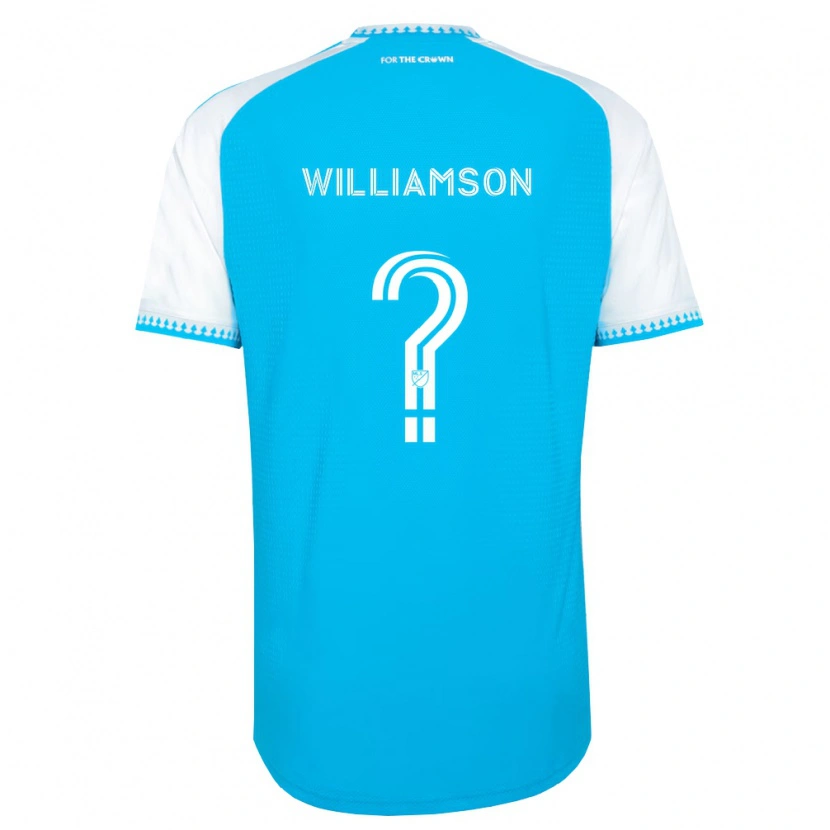 Danxen Mujer Camiseta Eryk Williamson #0 Azul Cielo Blanco Negro 1ª Equipación 2026/27 La Camisa México