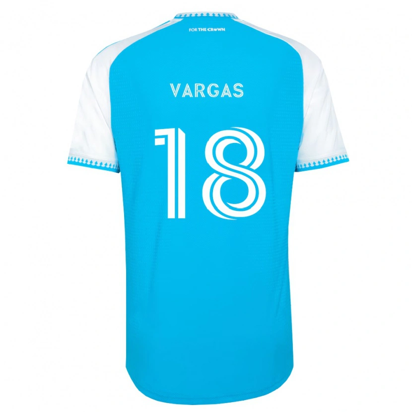 Danxen Mujer Camiseta Kerwin Vargas #18 Azul Cielo Blanco Negro 1ª Equipación 2026/27 La Camisa México