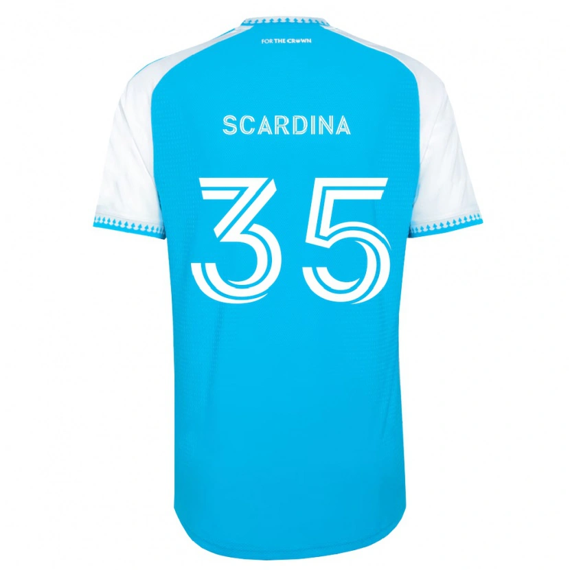 Danxen Mujer Camiseta Nick Scardina #35 Azul Cielo Blanco Negro 1ª Equipación 2026/27 La Camisa México