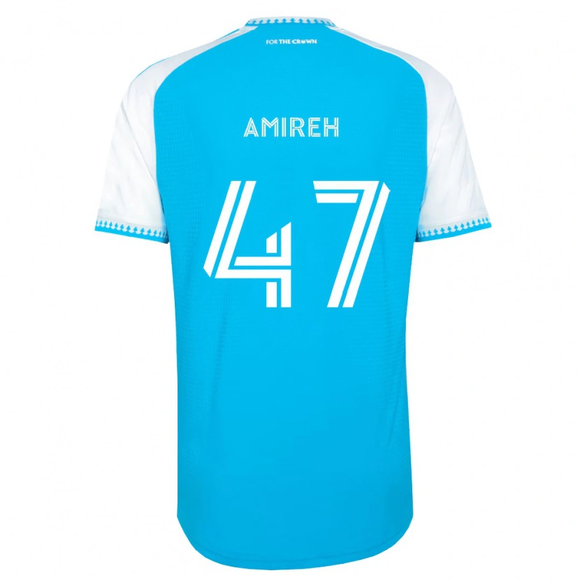 Danxen Mujer Camiseta Adam Amireh #47 Azul Cielo Blanco Negro 1ª Equipación 2026/27 La Camisa México
