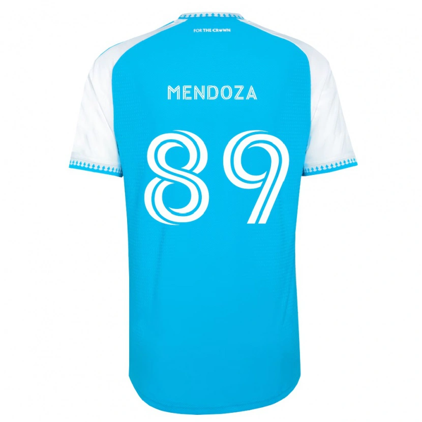 Danxen Mujer Camiseta Adrián Mendoza #89 Azul Cielo Blanco Negro 1ª Equipación 2026/27 La Camisa México