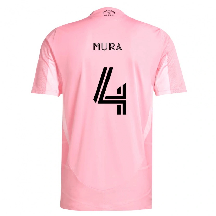 Danxen Mujer Camiseta Facundo Mura #4 Rosa Negro 1ª Equipación 2026/27 La Camisa México