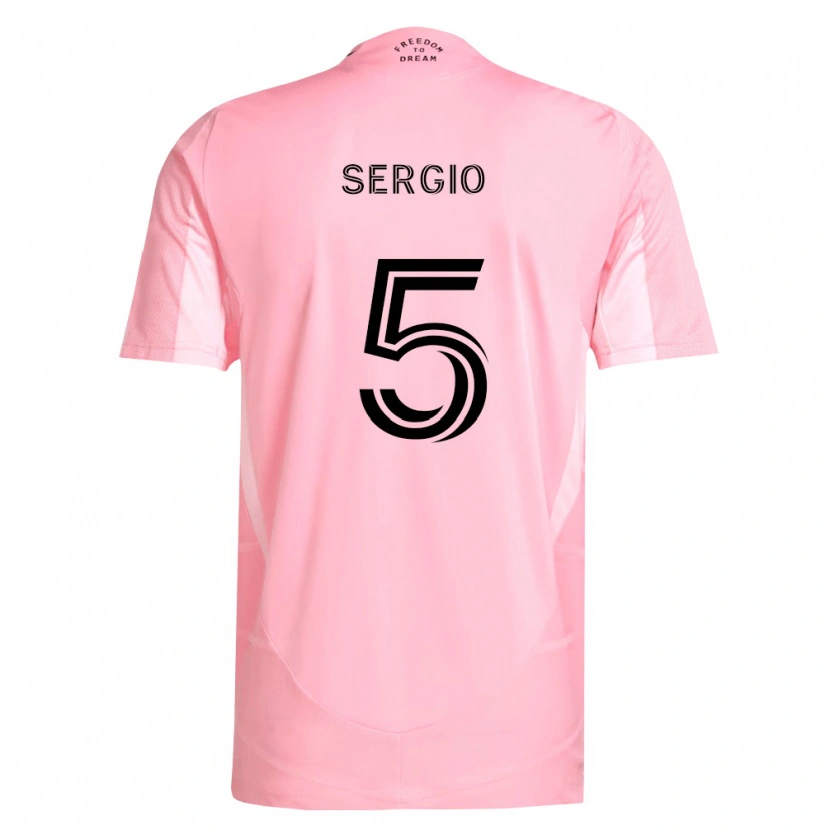 Danxen Mujer Camiseta Sergio Busquets #5 Rosa Negro 1ª Equipación 2026/27 La Camisa México